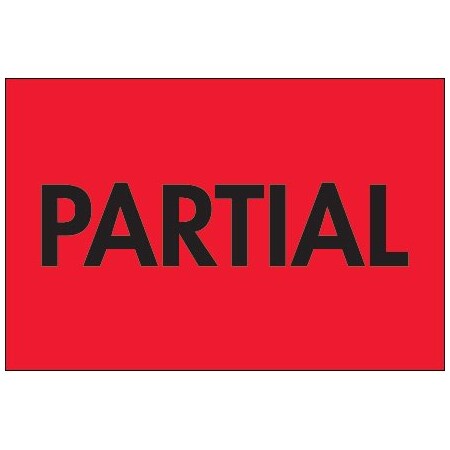 Bsc Preferred 2 x 3'' - ''Partial'' Fluorescent Red Labels BUY00021125